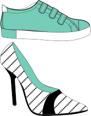 croquiq de mode chaussures escarpins sneakers baskets